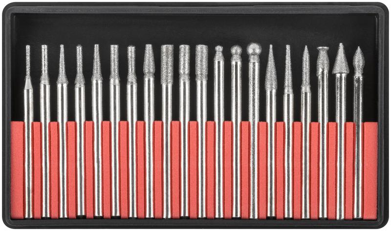 Шарошка усиленная сталь с алмазным напылением штифт d3мм 20шт КУРС 36483