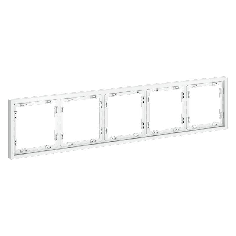 Рамка 5-м S70 пластик. бел. матов. Voltum VLS100502