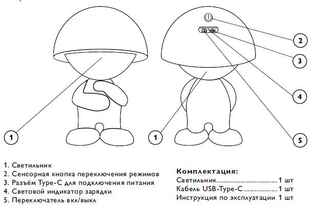Светильник светодиодный ФАЗИКИ-3 ФЕЛИКС 3Вт 29см аккум. Li-ion 3.7В 1200мА ночник (RGB+4000К) бел. IP20 ФАZА 5061149