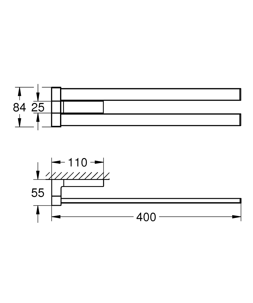 Полотенцедержатель Grohe Selection Cube 40768000