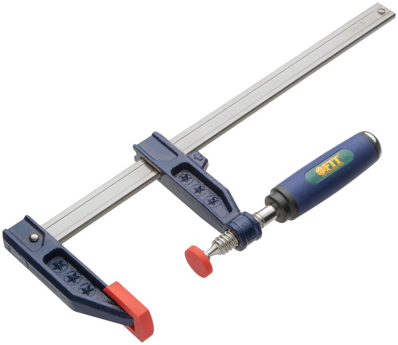 Струбцина тип "F" усиленная мягкая ручка 80х300мм FIT 59155