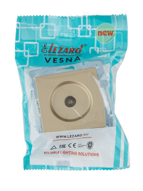 Розетка ТВ оконечная VESNA зол. LEZARD 742-3688-130