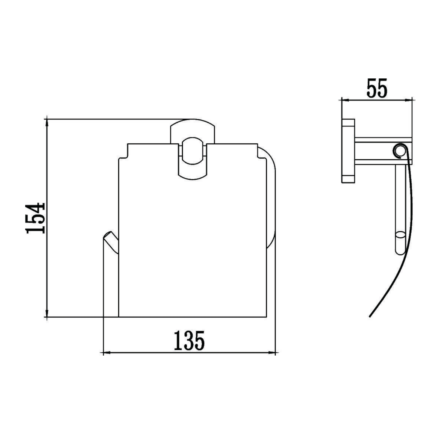 Держатель для туалетной бумаги Savol S-009951, хром