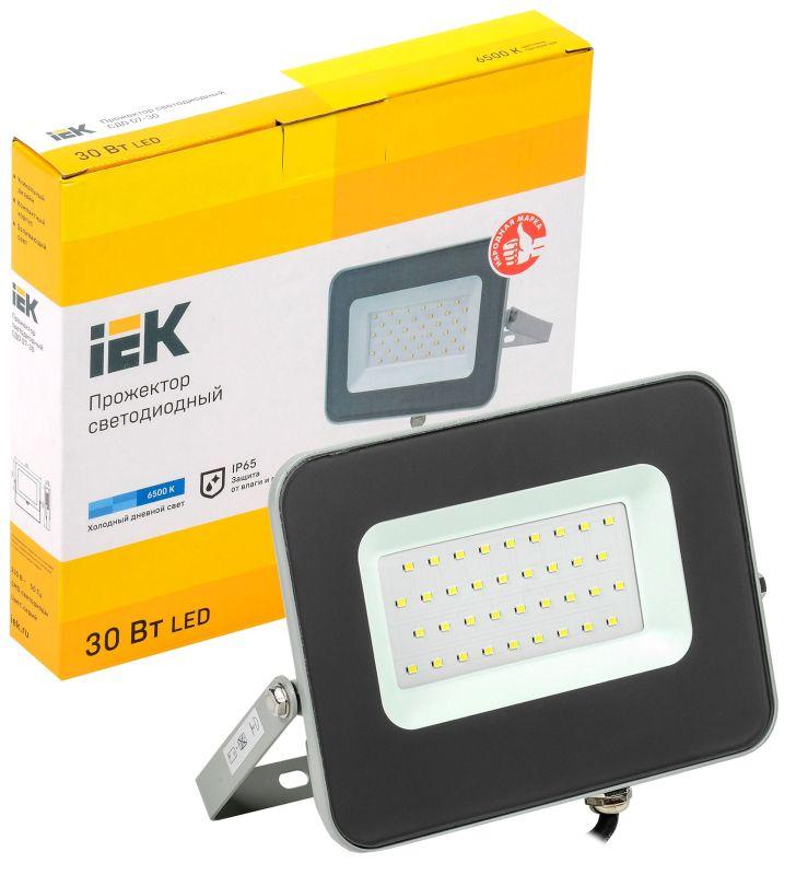Прожектор светодиодный СДО 07-30 30Вт 6500К IP65 сер. IEK LPDO701-30-K03
