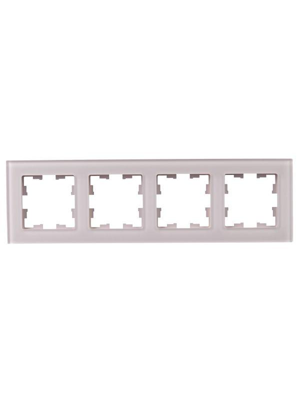 Рамка 4-м BRITE РУ-4-2-Бр стекло розовый матов. IEK BR-M42-G-31-K14