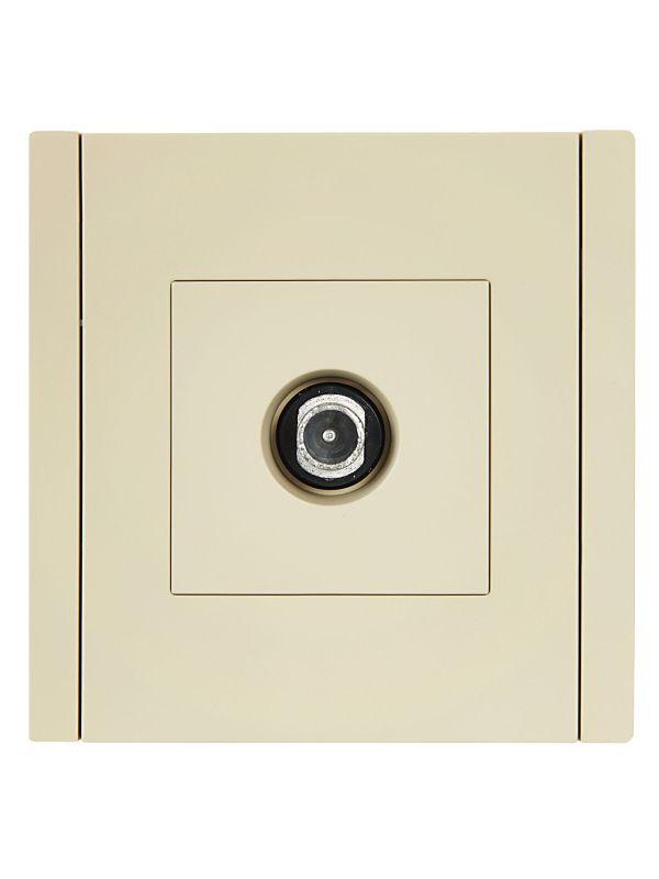 Розетка TV проходная FORTE&PIANO FP429 ваниль IEK FP-A10-P-K10