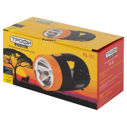 Фонарь-прожектор светодиодный аккумуляторный PA-101 1 режим Трофи Б0053340