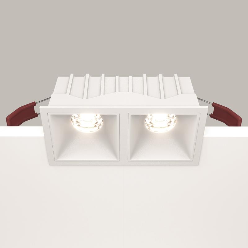 Светильник Alfa LED 2х10Вт 4000К 36град. встраив. Maytoni DL043-02-10W4K-SQ-W