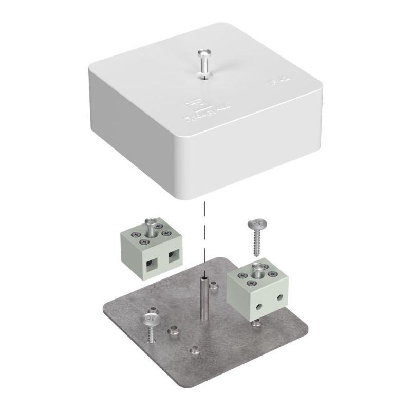 Коробка огнестойкая для кабель-канала 40-0450-FR2.5-4 Е15-Е60 75х75х30 латунь Промрукав 40-0450-FR2.5-4-Е60