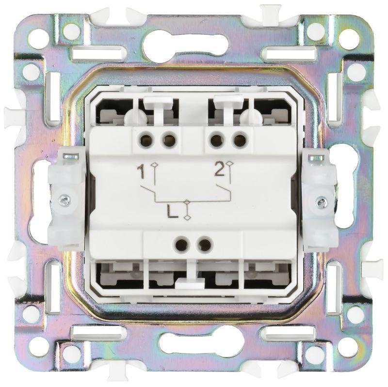 Выключатель 2-кл. SKANDY 10А SK-V04N никель IEK SK-V20-0-10-K50