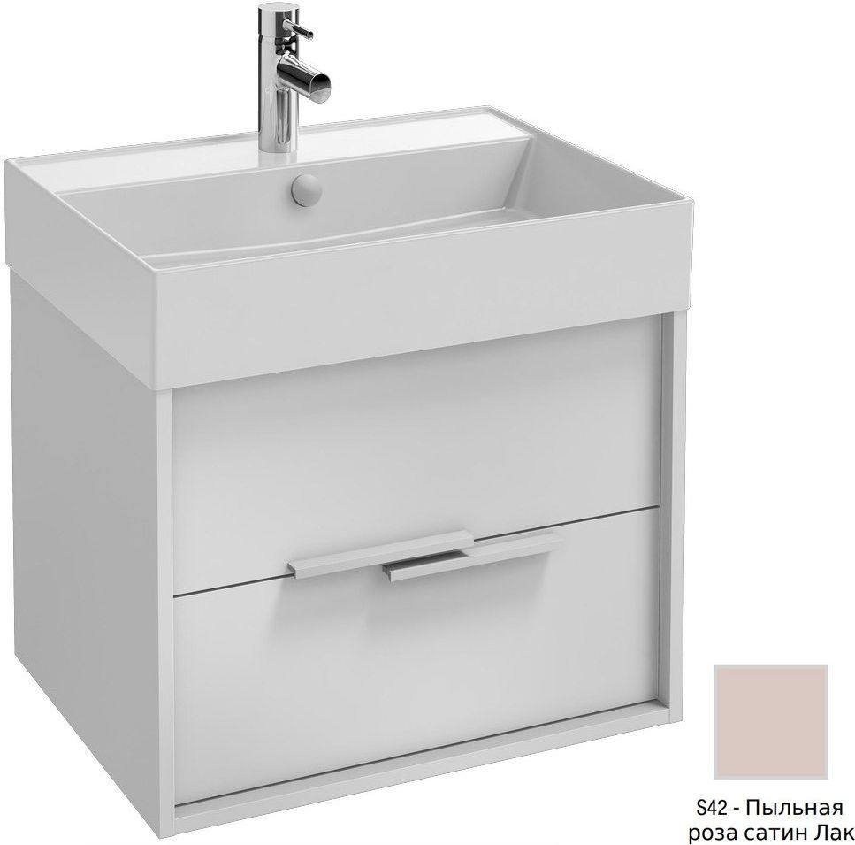 EB1583-N18-S42 Тумба под раковину Vivienne 60 цв. белый глянец/тёмно-красный Jacob Delafon (289673)