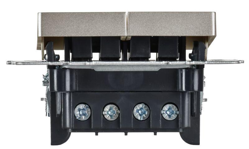 Выключатель перекрестный 2-кл. СП BRITE ВС10-2-3-БрШ 10А механизм шампань IEK BR-V23-0-10-K37