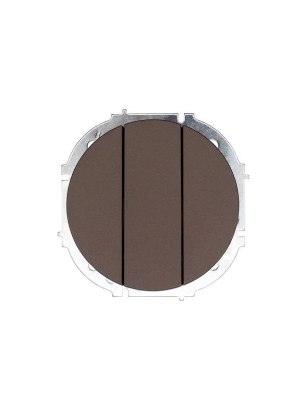 Выключатель 3-кл. СП OSEN механизм шоколад LEZARD 743-7388-109