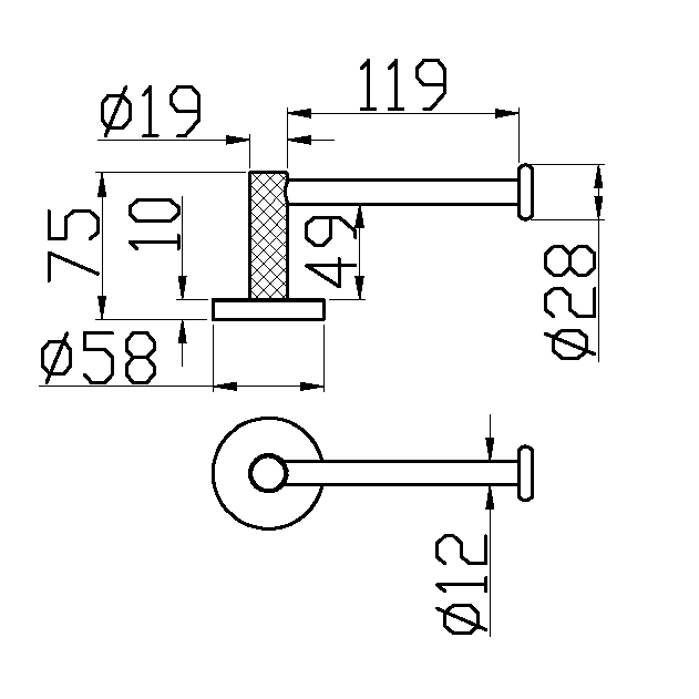 Держатель туалетной бумаги без крышки UNO COPPER BRUSHED