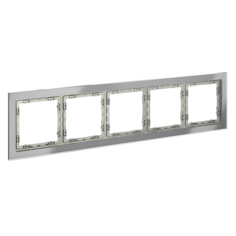 Рамка 5-м S70 стеклян. сталь Voltum VLS110505
