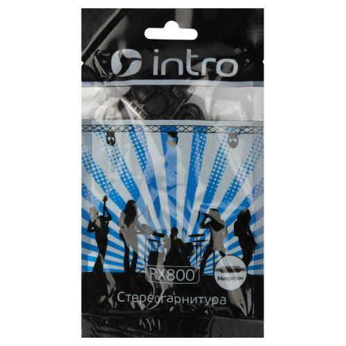 Наушники проводные RX800 айфон самсунг apple вкладыши с микрофоном черн. Intro Б0050795