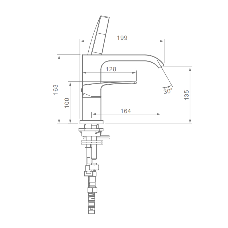 Смеситель на борт ванны Raglo R02.31.09, графит