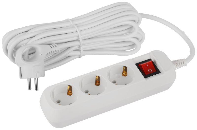 Удлинитель 3х7м с заземл. с выкл. ПВС 3х1 UDL-16-370-ES Greenline Эра Б0065012