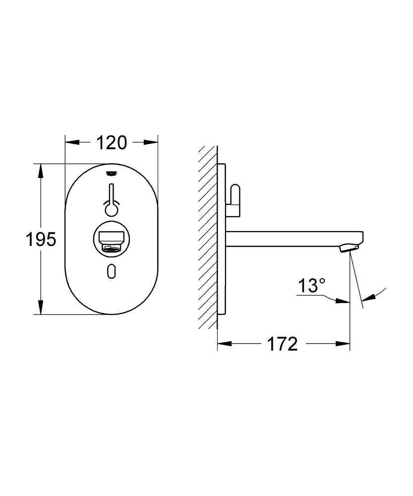 Инфракрасная электроника Grohe Eurosmart Cosmopolitan E 36315000 для раковины