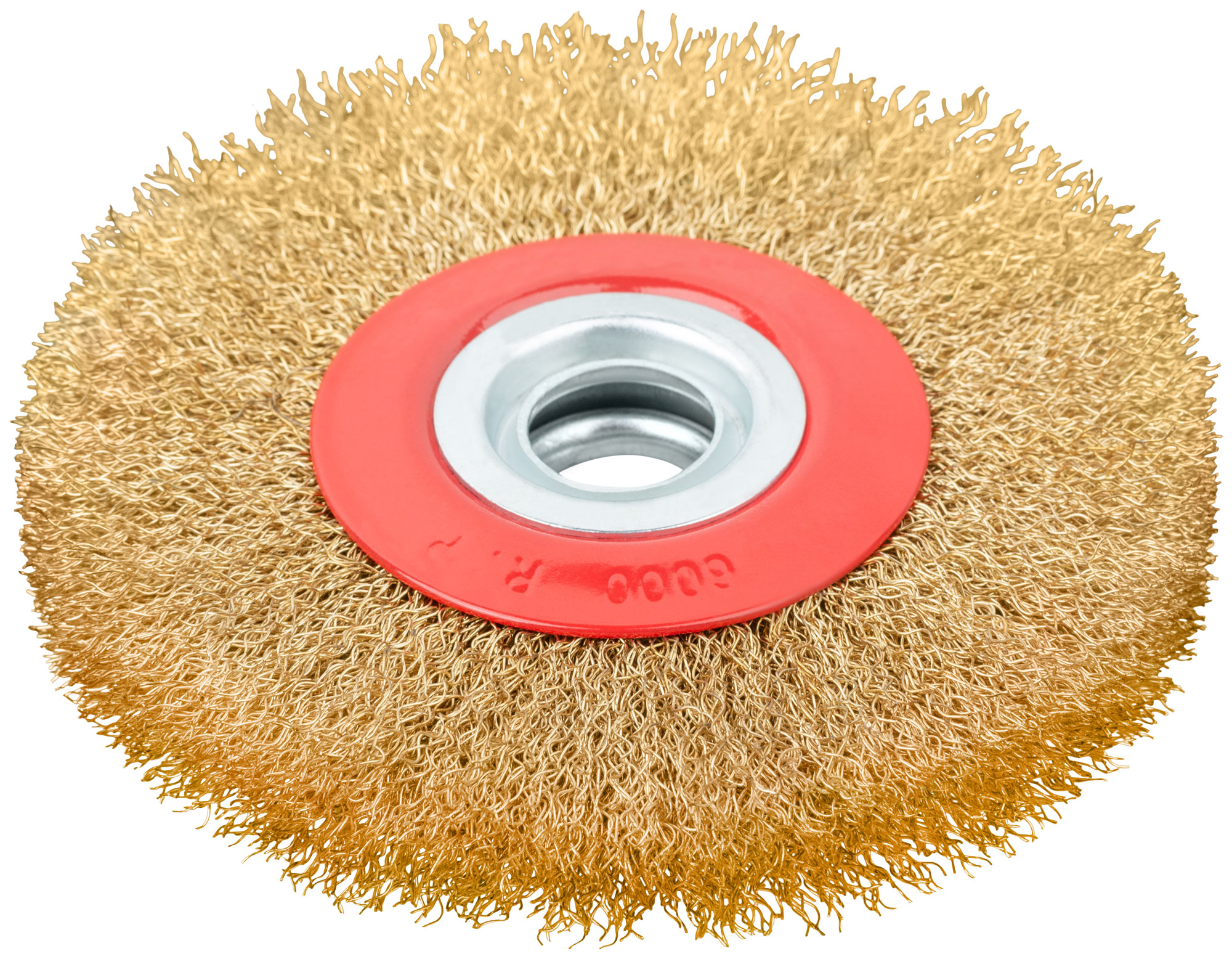 Корщетка-колесо, стальная латунированная волнистая проволока 125 мм