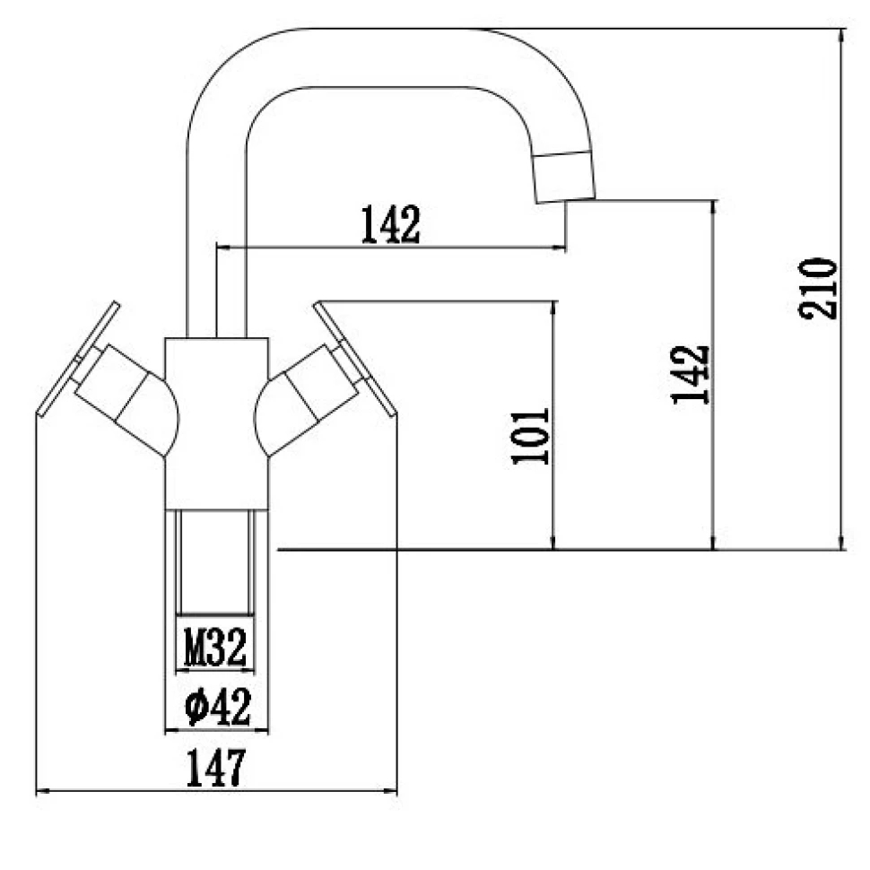 Смеситель для кухни Fmark FS8502, сатин