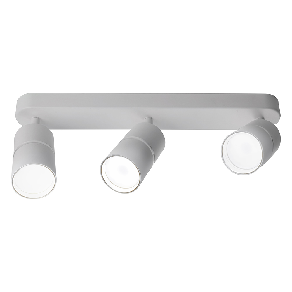 Светильник ДБО 3хGU10 без ламп наклонный белый хром