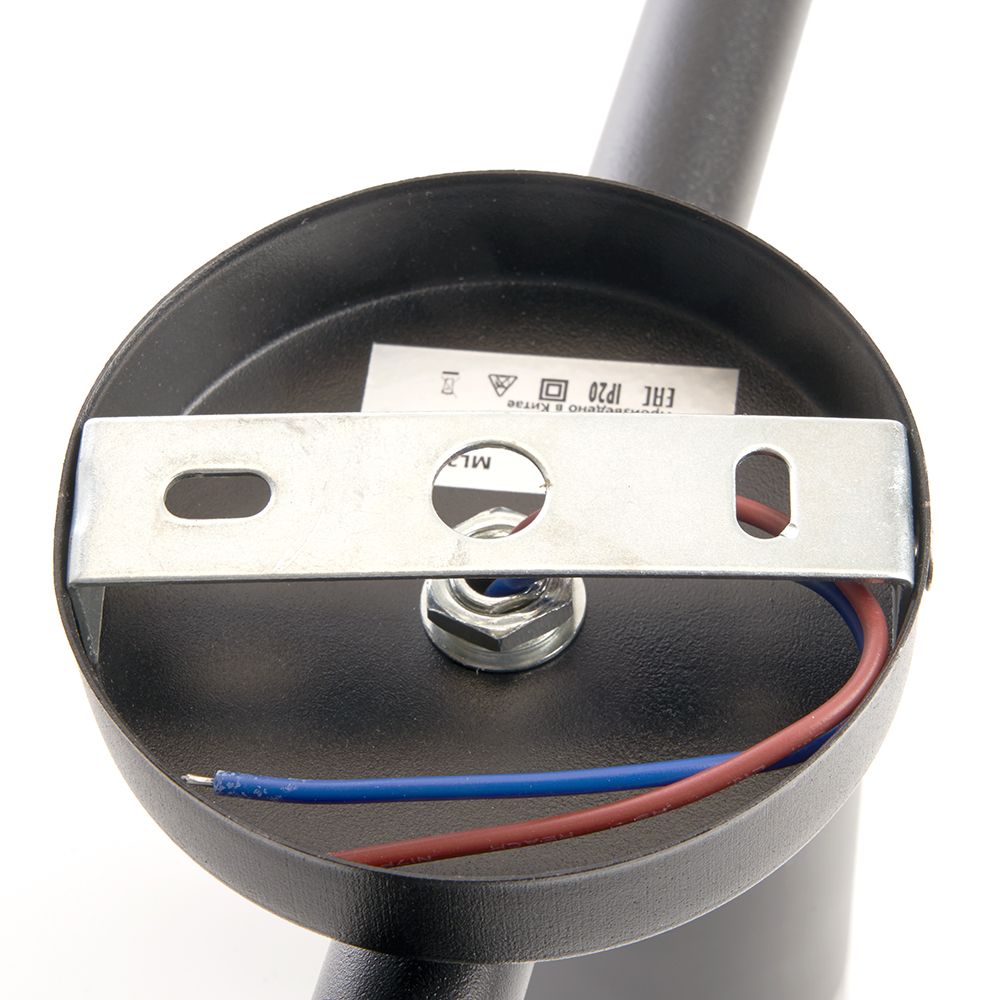 Светильник ДБО 3хGU10 без ламп наклонный черный