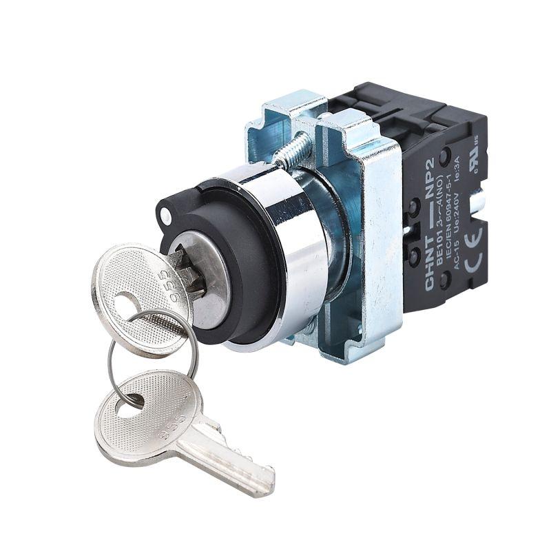 Переключатель NP2-BG25 2 положения фиксацией 1НО+1НЗ IP40 (R) CHINT 573988