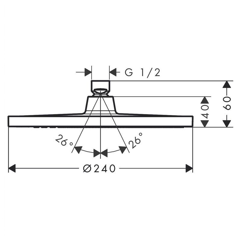 Верхний душ Hansgrohe Crometta S 240 1jet 26723000