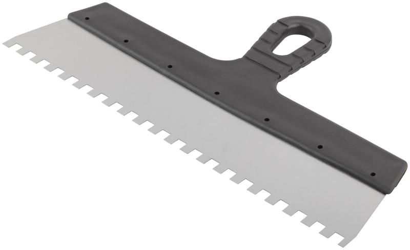 Шпатель фасадный зубчатый 350мм/зуб 8мм нерж. КУРС 06614