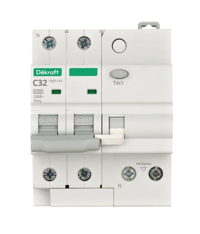 Устройство защиты от дугового пробоя 2п 32А УЗДП-103 6кА DEKraft 19092DEK