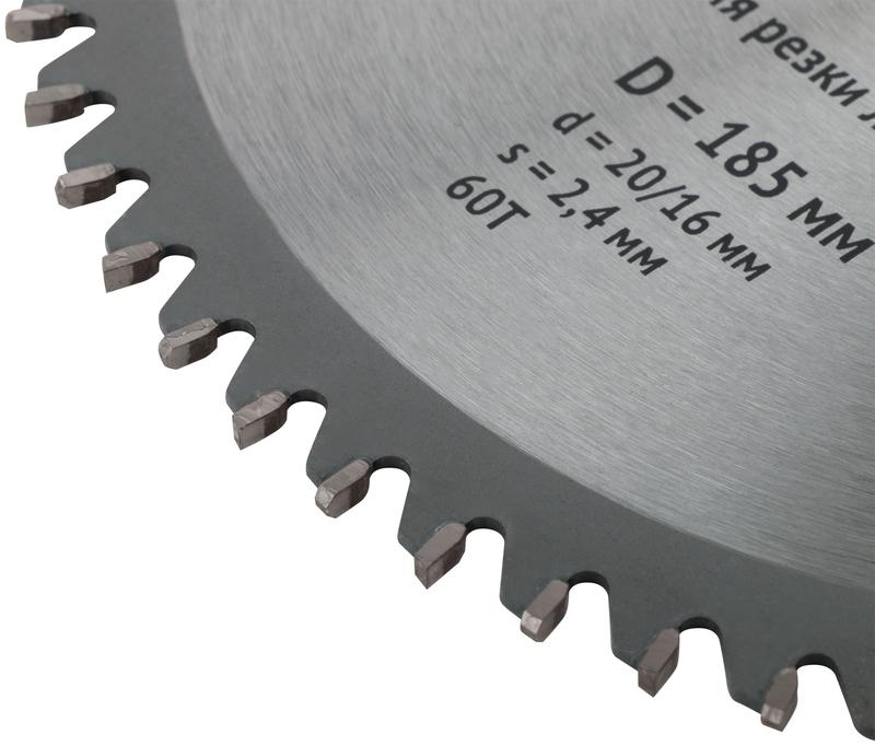 Диск пильный для циркулярных пил по ламинату 185х20/16х60T FIT 37774