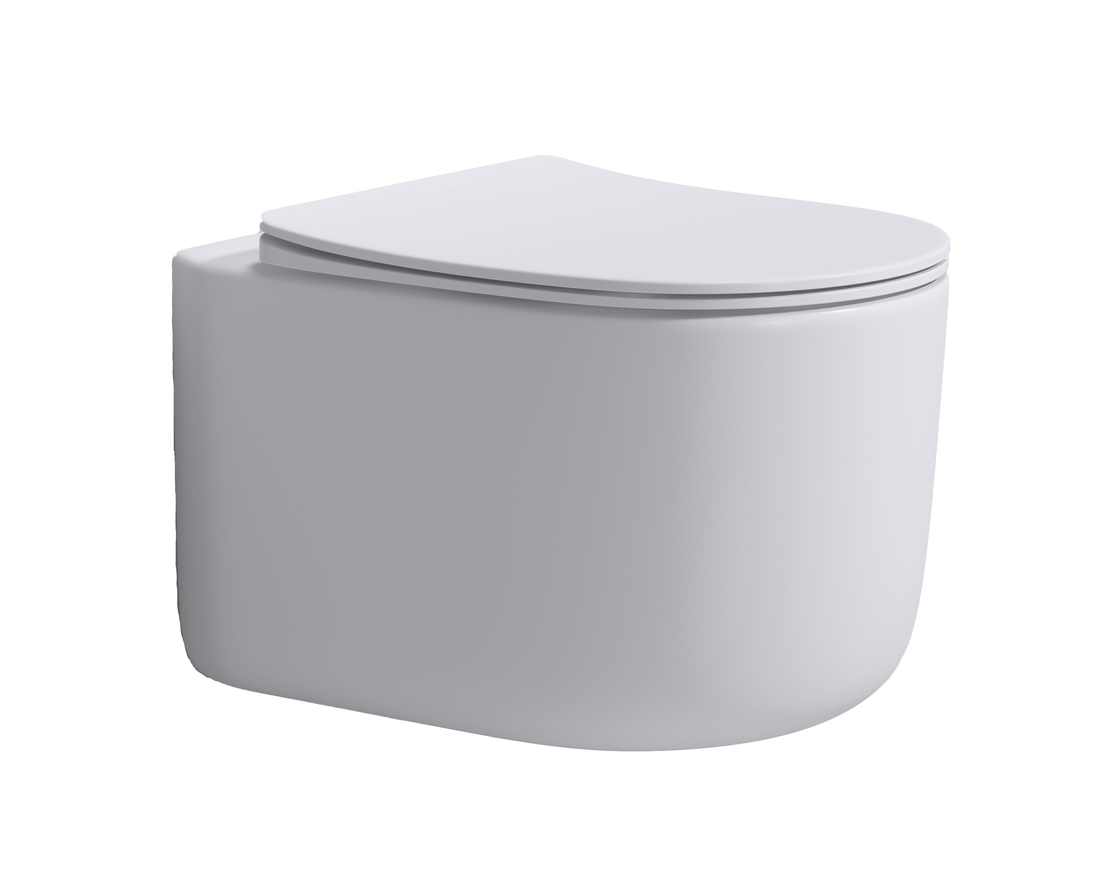 Flow подвесной унитаз матовый белый с крышкой