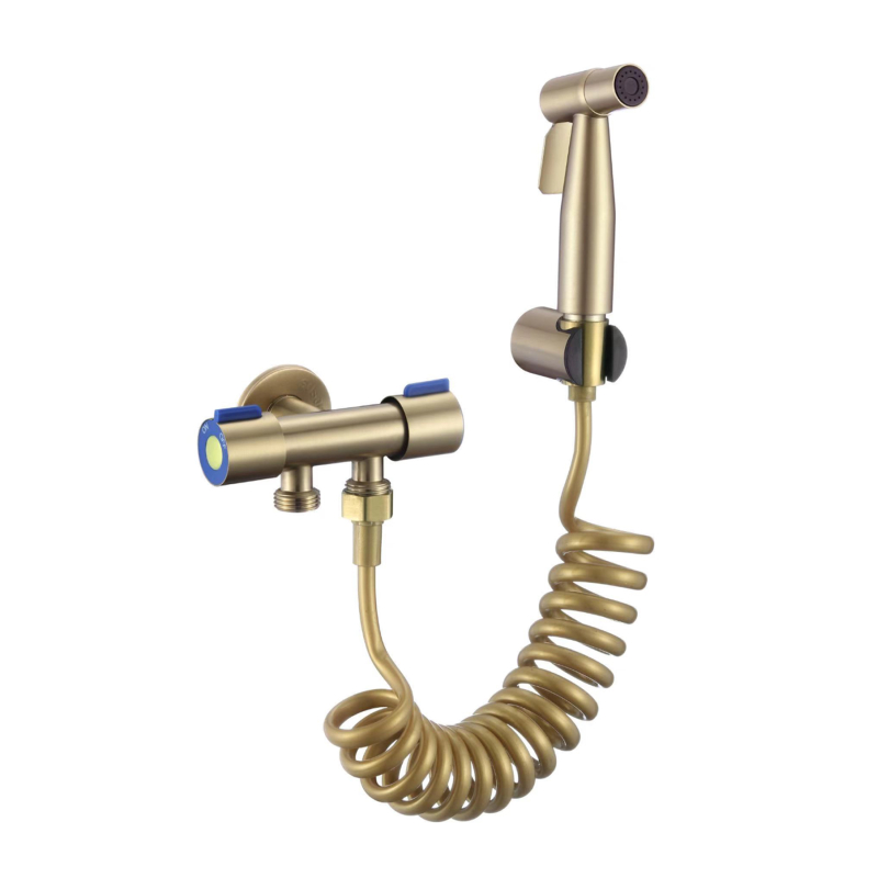 Гигиенический душ без смесителя Fmark FS-FXQ03C, матовое золото