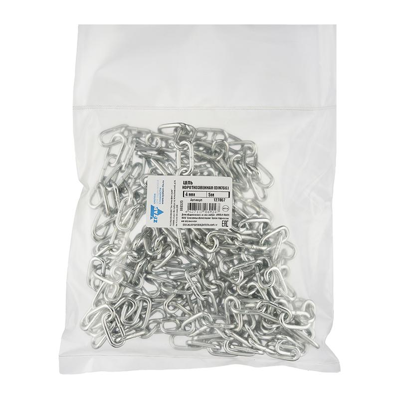 Цепь короткозвенная 4мм DIN 766 (5м) Tech-Krep/Zitar 127867