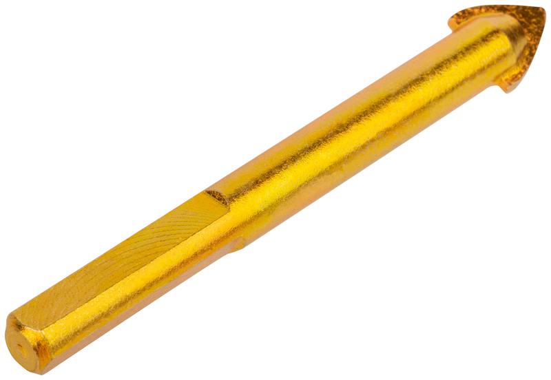 Сверло универсальное по кафелю стеклу керамограниту бетону кирпичу 12х85мм трехгранный хвостовик КУРС 35177