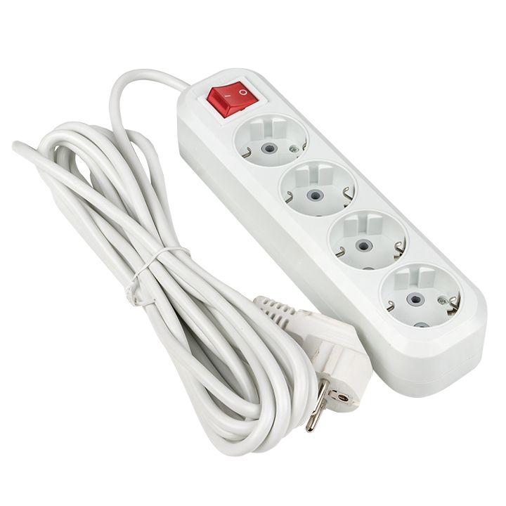 Удлинитель 4х5м с заземл. 16А IP20 Эксперт 3.0кВт с выкл. ПВС 3х1 PROxima EKF UBA16-310-4-05i