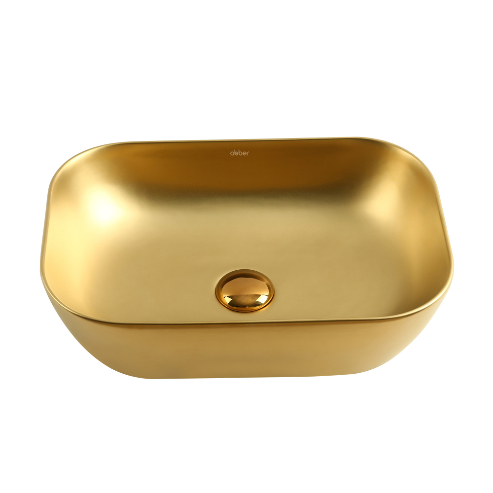 Раковина накладная ABBER Rechteck AC2200MMG золото матовое
