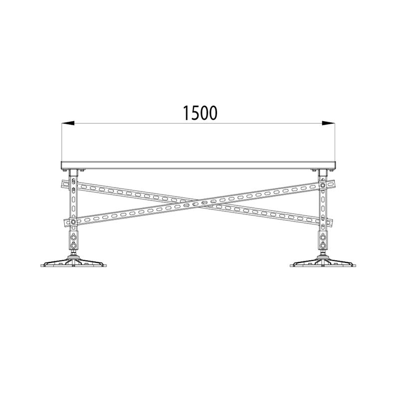 Конструкция опорная для установки оборудования TECHNORAPTOR FOOT 1200х1500 HD КМ TR0217