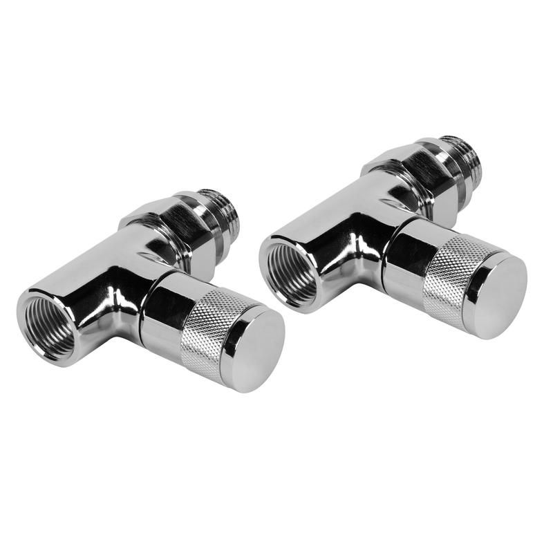 Набор дизайн-вентилей PIANO прямой 1/2дюйм хром Royal Thermo НС-1161360