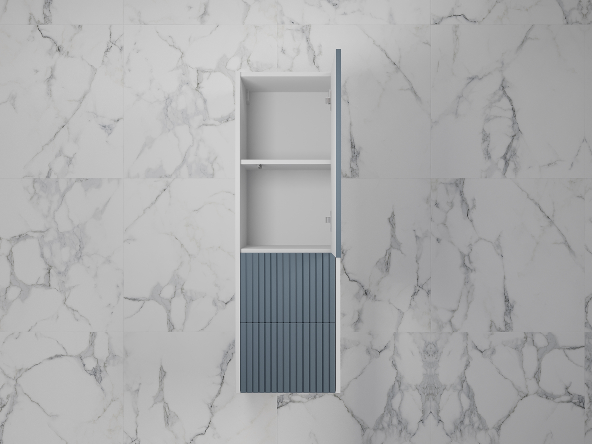 Пенал «Стокгольм» 360 см подвесной 2 ящика графит софт