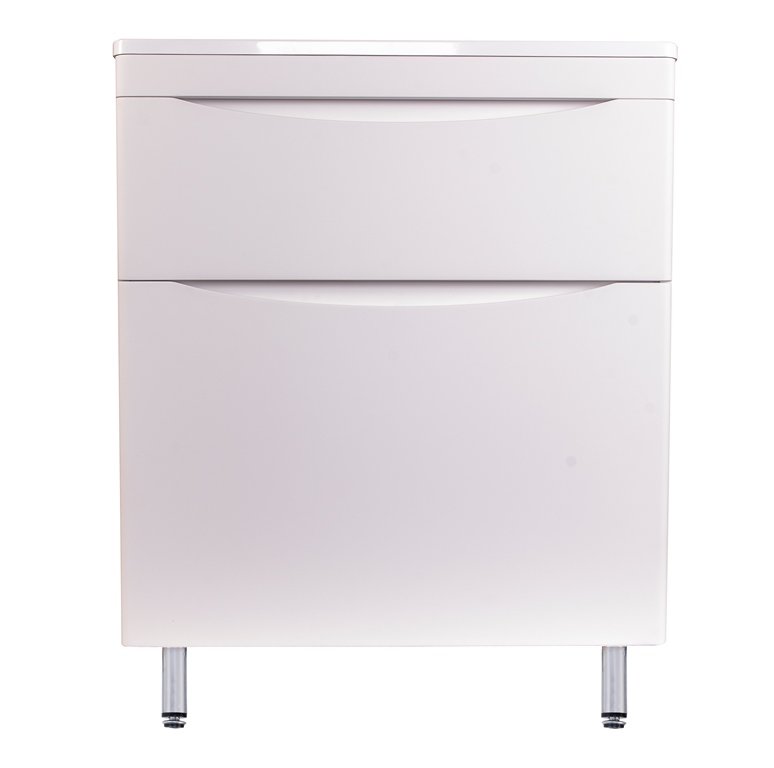 Тумба напольная "Бергамо мини 70" (2 ящ.) Люкс антискрейтч белый, PLUS