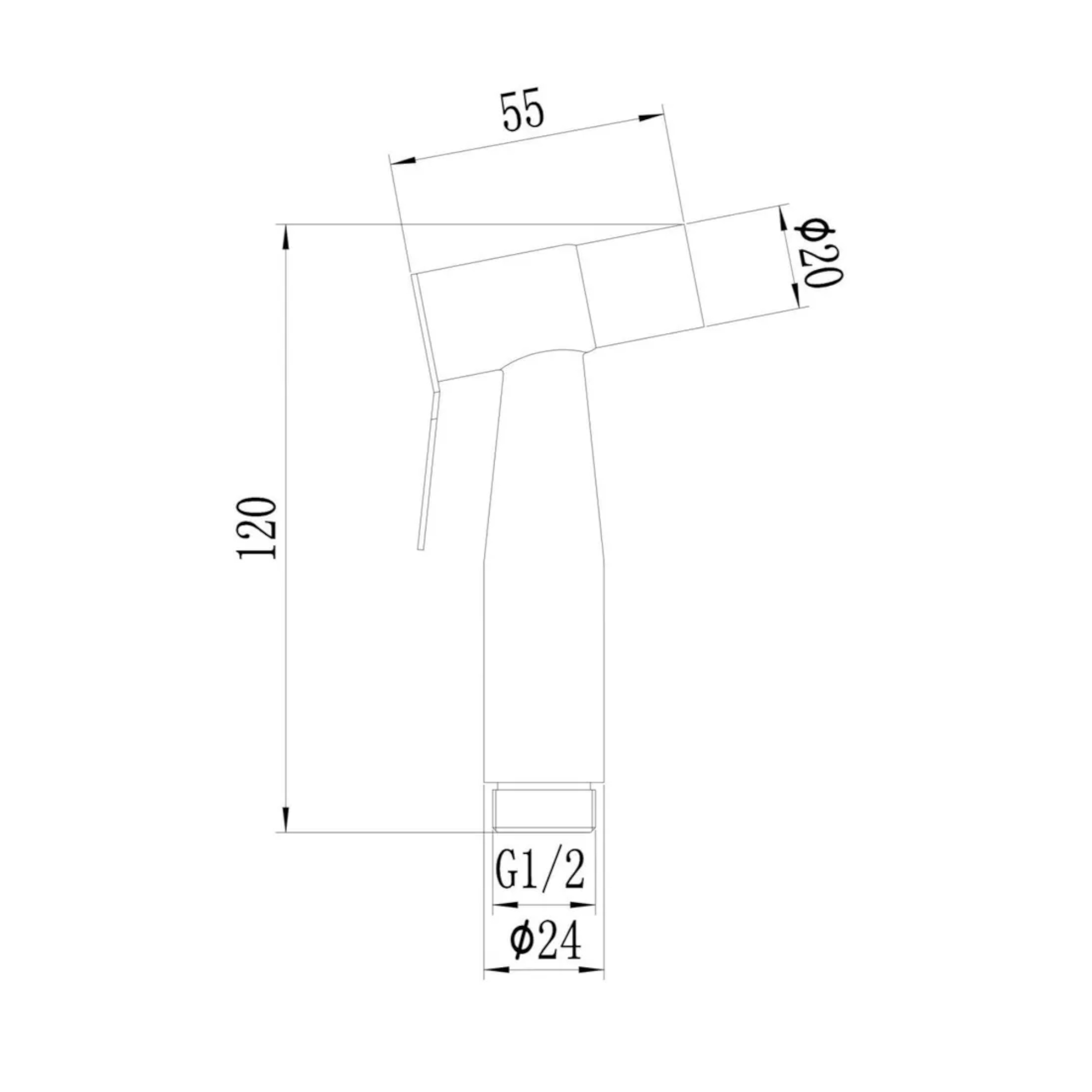 Лейка для гигиенического душа Savol S-PQ06Q, графит