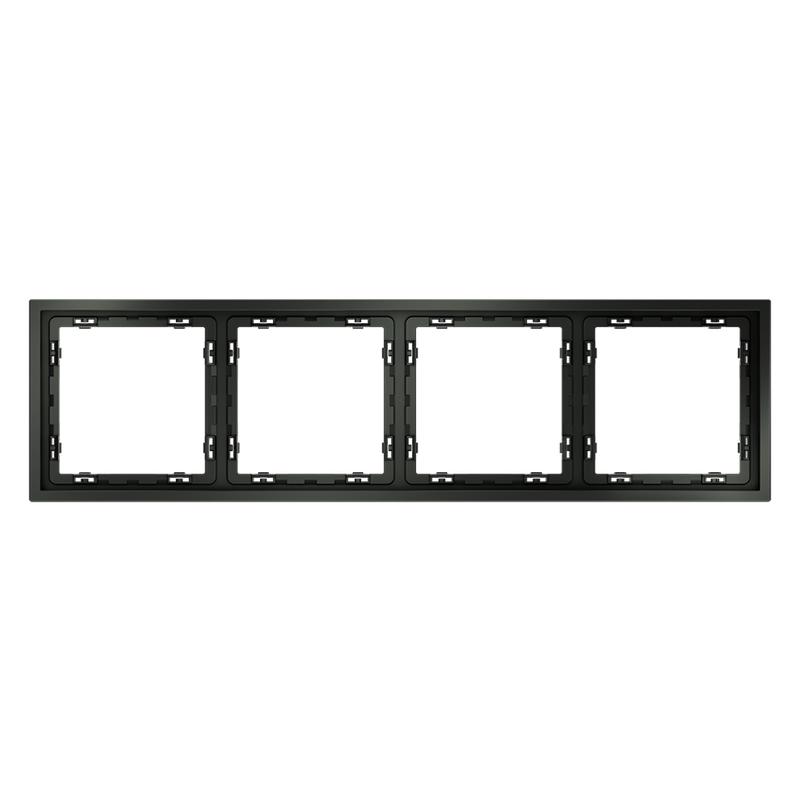 Рамка 4-м S70 пластик. титан Voltum VLS100406