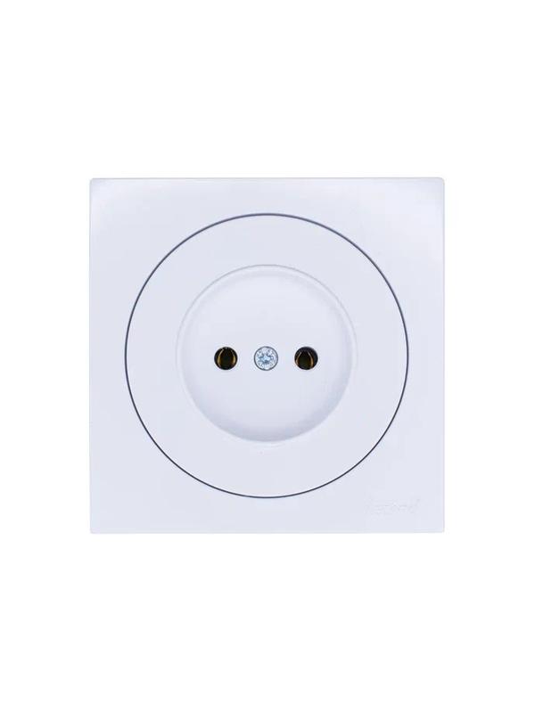 Розетка 1-м СП OSEN без заземл. ПБТ бел. LEZARD 743-0288-121B