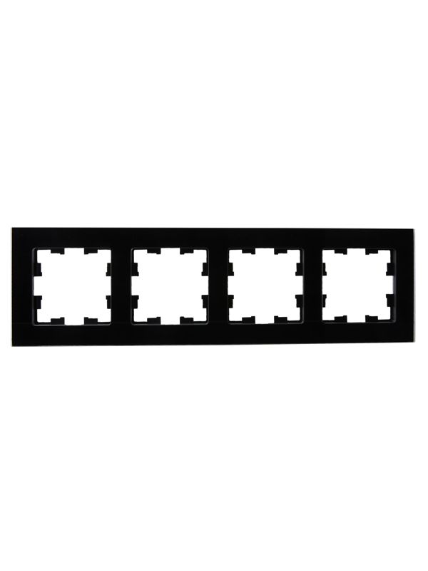 Рамка 4-м BRITE РУ-4-2-БрЧ стекло черн. IEK BR-M42-G-K02