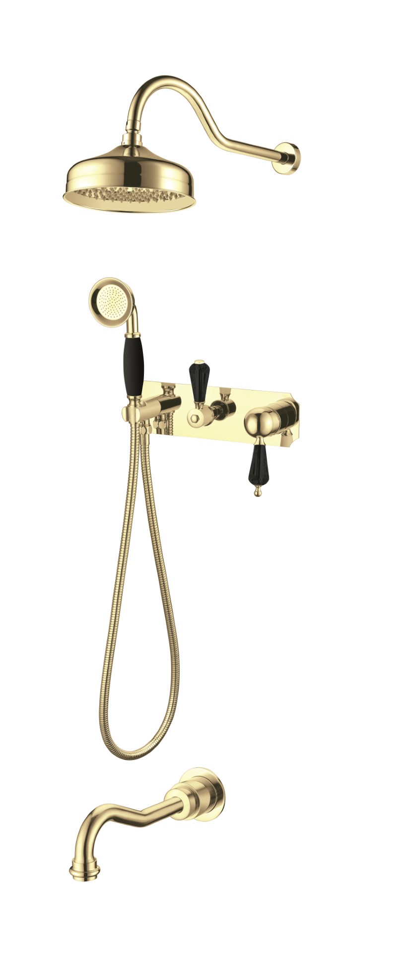 Смеситель для ванны, встроенный Tradizionale NERO