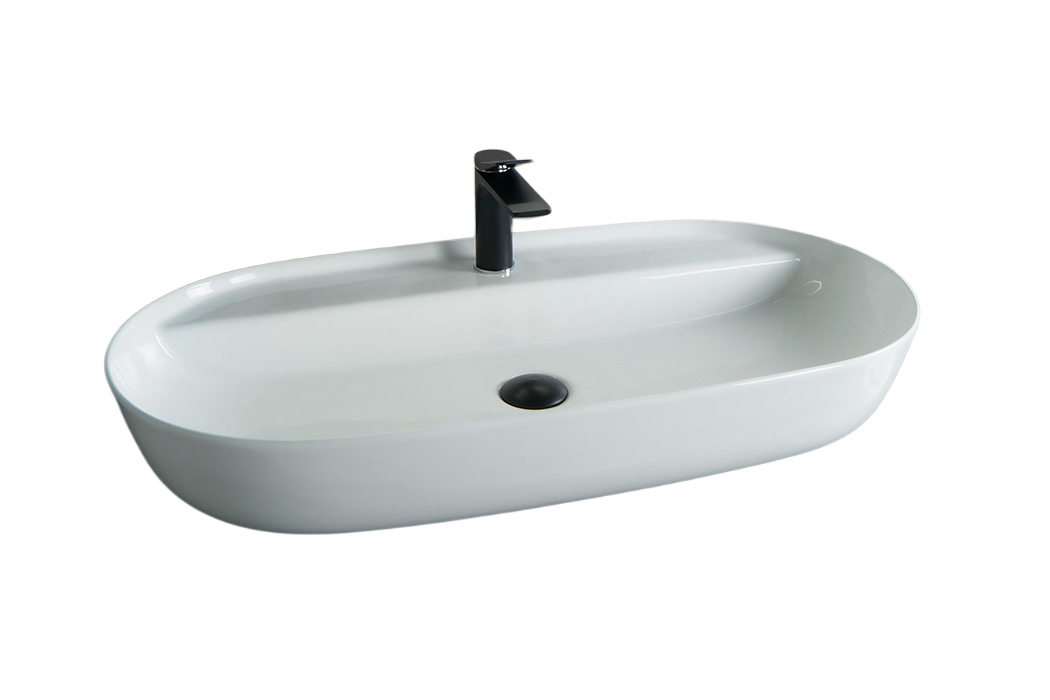 Раковина Gid N9347 51190 накладная белая 81x41x14