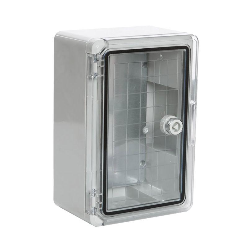 Корпус пластиковый с монтажной панелью ЩМП IP65 прозр. дверь 300х200х130 Промрукав PR08.26489