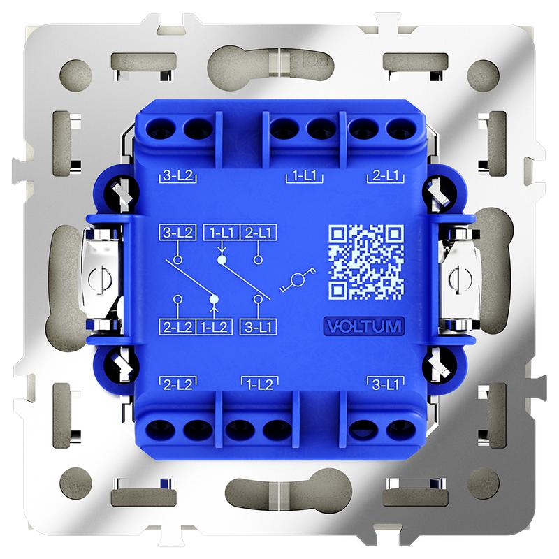 Переключатель проходной 2-кл. СП S70 10А механизм шелк Voltum VLS020304